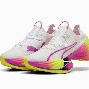 White, Purple & Yellow Sneakers – A Bold Blend of Style and Comfort